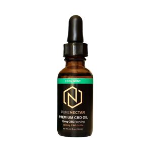 Broad-spectrum CBD oil 300mg mint flavor bottle – THC-free, gentle daily wellness support