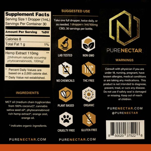Extra-strength 3000mg orange CBD oil – broad-spectrum for inflammation, sleep, and recovery