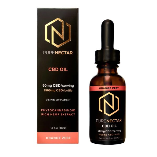 CBD oil 1500mg orange flavor – THC-free broad-spectrum formula for calm and clarity